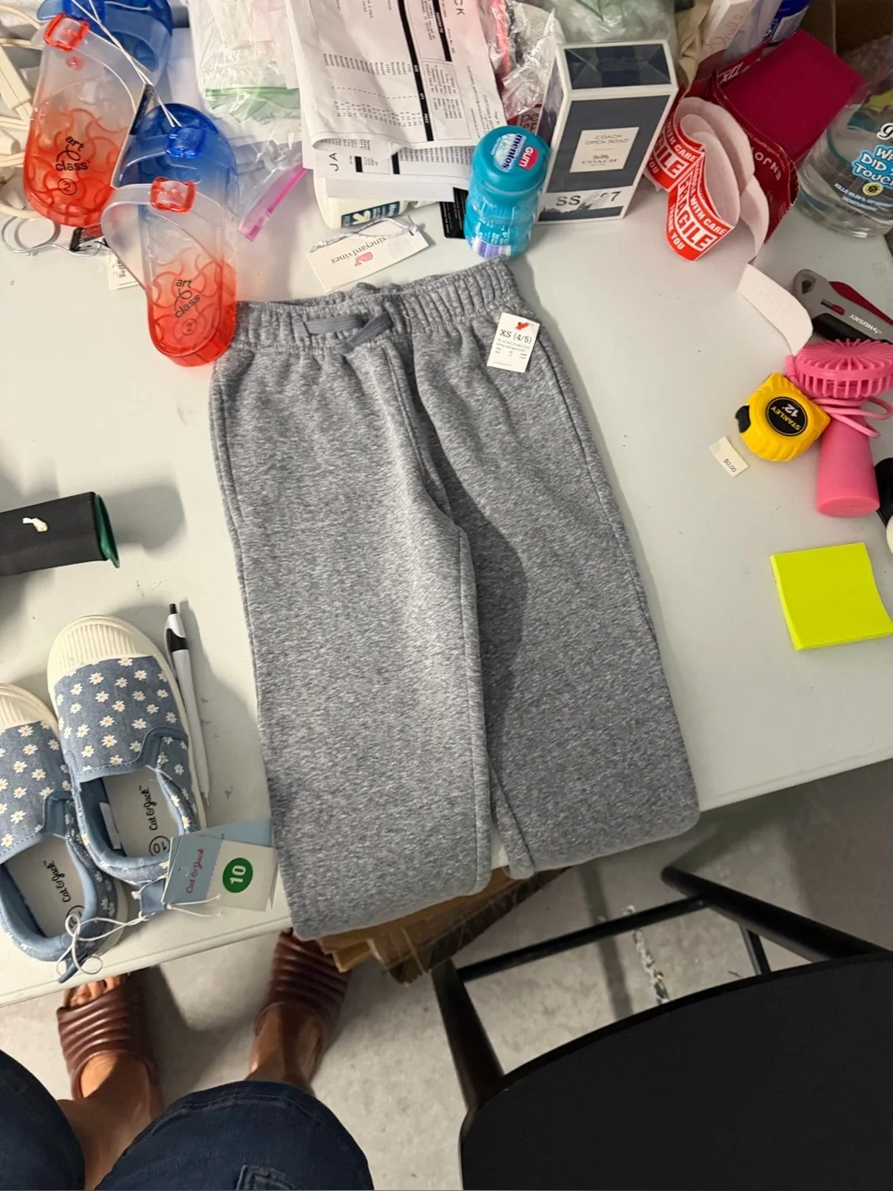 Kids Gray Cozy Sweatpants cat and Jack XS4/5NWT